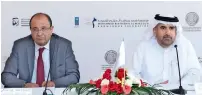  ??  ?? MBRF and UNDP officials announce the details of the Knowledge Summit at a Press conference in Dubai on Monday.