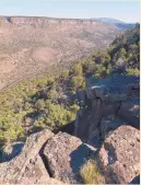  ??  ?? A view from the crest of the Rio Grande Gorge looking down on the Middle Box area of the river.