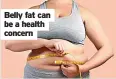  ?? ?? Belly fat can be a health concern