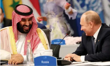  ?? Photograph: Kevin Lamarque/Reuters ?? Saudi crown prince Mohammed bin Salman and Russian president Vladimir Putin at the G20 leaders summit in Buenos Aires, 2018.