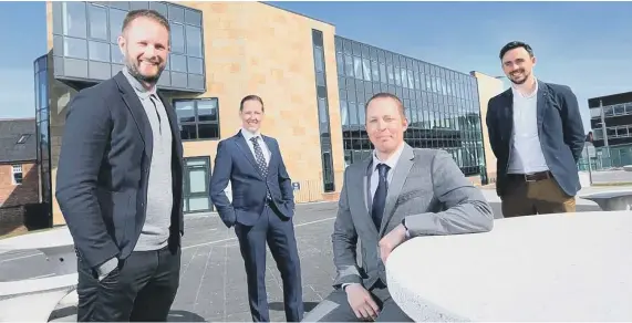  ??  ?? Pictured are, from left, Mike Guellard, of NEL Fund Managers, Chris Tindle, of Galley & Tindle, Ben Pickard, of Asbestos Audit, and Graeme Harrison, of CCBS.