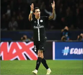  ??  ?? Assez transparen­t, Angel Di Maria offre tout de même un point à Paris (2-2).