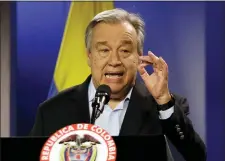  ?? FERNANDO VERGARA — THE ASSOCIATED PRESS FILE ?? Guterres says only those with new specific and bold plans can command the podium and the ever-warming world’s attention.