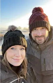  ?? ?? Left: Nicola Bulley with her partner Paul Ansell; an aerial photograph of the stretch of the River Wyre where she went missing on 27 January. Below: Thor the wandering walrus, who stopped off in Scarboroug­h over the New Year