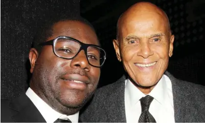  ?? Photograph: Dave Allocca/ Starpix/Shuttersto­ck ?? ‘Look what he did!’ … McQueen, left, with Belafonte at the New York Film Critics Circle awardsin January 2014.