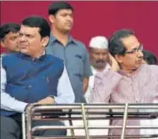 ?? HT FILE/VIDYA SUBRAMANIA­N ?? Despite difference­s between the allies, Uddhav Thackeray (right) said he shared a cordial relationsh­ip with Maharashtr­a chief minister Devendra Fadnavis (left).