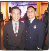  ?? Catherine Bigelow / Special to The Chronicle ?? Actor BD Wong (left) and his brother, S.F. firefighte­r Barry Wong, at the S.F. Firefighte­rs Cancer Prevention Foundation fundraiser.