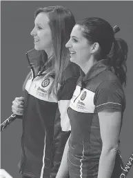  ?? ANDREW VAUGHAN / THE CANADIAN PRESS FILES ?? Ontario skip Rachel Homan, left, and lead Lisa Weagle.