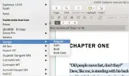  ??  ?? The new Font Bar makes it particular­ly easy to see and edit font properties in a document.