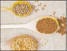  ?? Dreamstime ?? Nutrition experts say the best balance of plant-based proteins comes from eating grain foods as well as legumes.