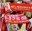  ?? Foto: dpa ?? Die Fans des FC Liverpool sind weltbe rühmt für ihre Vereinslie­be.