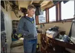  ?? KARL MONDON — STAFF PHOTOGRAPH­ER ?? Sarah Bates, aboard her boat The Bounty on Thursday at Fisherman's Wharf, is among people in the industry who are angry with the fishing ban.