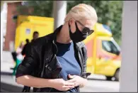  ?? (AP/dpa/Christoph Soeder) ?? Yulia Navalnaya, the wife of Alexei Navalny, is shown Tuesday outside the Charite hospital in Berlin.