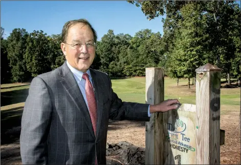  ?? (Arkansas Democrat-Gazette/Cary Jenkins) ?? “You can play golf your whole life. You can play with anyone. They are out there because they enjoy it too. It’s such a social game. You can learn something about somebody at a golf course. You can learn how they handle adversity and how they handle success. It’s a great game. ”