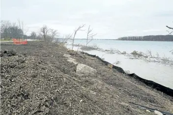  ?? JULIE JOCSAK/POSTMEDIA NETWORK ?? The Niagara Parks Commission is building two fish habitats in the Niagara River, one at Ussher's Creek and one at Baker Creek (shown) in Chippawa.