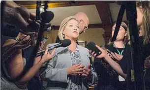  ?? ANDREW FRANCIS WALLACE TORONTO STAR FILE PHOTO ?? NDP Leader Andrea Horwath says Ron Taverner should “do the right thing” and delay his appointmen­t to lead the OPP “until a full investigat­ion ... has been completed.”