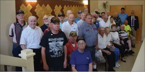  ?? MARIAN DENNIS — MEDIANEWS GROUP ?? Nearly 30 veterans were honored at the TriCounty Active Adult Center for their service.
