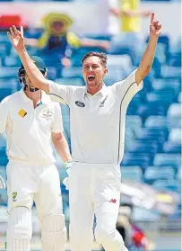  ?? Photo: PHOTOSPORT ?? Black Caps fast bowler Trent Boult has till tomorrow to prove he has recovered from his back injury.