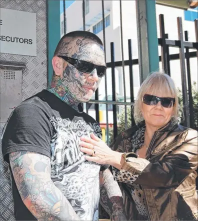  ??  ?? Bronson Ellery and his mum Suzi face the media outside Southport watch-house
Photo: KATE CZERNY