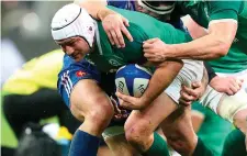  ??  ?? Above: Ireland rugby captain Rory Best in action against France on Saturday night in Paris. Photo: PA