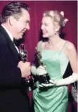  ?? SILVER SCREEN COLLECTION / HULTON ARCHIVE / GETTY IMAGES ?? Edmond O’Brien & Grace Kelly.