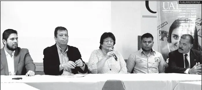  ??  ?? Ernesto Valenciana, Manuel Morales, Sandra Casillas, Gerardo Martínez y Ricardo Aguirre durante la rueda de prensa.