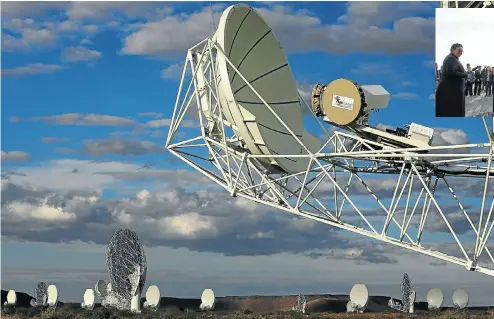  ?? Pictures: Ruvan Boshoff ?? In the remote Northern Cape, radio telescopes dot the landscape at the MeerKAT installati­on, which will eventually be part of the Square Kilometre Array.