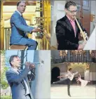  ??  ?? De haut en bas et de gauche à droite : Emmanuel Schublin et Raphaël Testa ; puis Thierry Jean et Nadine Testa et Amaury Barreras, les danseurs.