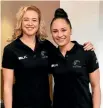  ??  ?? Monica Falkner, left, and Whitney Souness are the two fresh faces in the Silver Ferns squad.