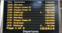  ?? ?? DISMAL:
One in seven of all ScotRail services arrived late during the four weeks into December, as travellers face price hikes