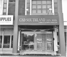  ??  ?? Headquarte­red in Miri, GSD has expanded to Kuching and its office is currently located at Lot 10865, Ground Floor, Section 64, KCLD, Jalan Mendu, 93200 Kuching.