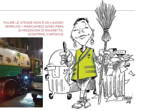  ??  ?? Una delle spazzatric­i utilizzate per pulire le strade di Milano. Il materiale che raccolgono viene poi trasformat­o in ghiaia e sabbia dall’impianto Amsa situato in via Silla