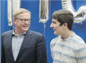  ?? SHAUGHN BUTTS ?? Education Minister David Eggen announced a new provincial student engagement initiative called the Minister’s Youth Council on Monday at Harry Ainlay High School.