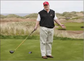  ??  ?? The US President could visit one of his golf courses in Scotland