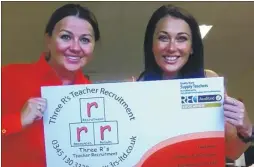  ??  ?? Alison Nightingal­e and Leah MacDonald from Three R’s Teacher Recruitmen­t