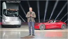  ??  ?? Elon Musk says he thinks it will be safe to fall asleep behind the wheel of a self-driving Tesla by the end of 2020.