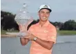  ?? JASON GETZ, USA TODAY SPORTS ?? “This is something we needed going into Augusta,” Rickie Fowler said of the win Sunday.