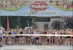  ?? JOE BOYLE MEDIANEWS GROUP FILE ?? 41st Freihofer’s Run for Women was hosted in Albany on Saturday, June 1, 2019 with over 3,000 women participat­ing in the run