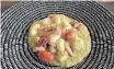  ?? ?? GNOCCHI with bacon and artichokes in a Parmesan Anglaise.