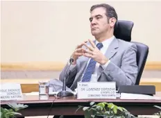  ??  ?? El consejero presidente del INE, Lorenzo Córdova Vianello, dice que el objetivo del instituto es garantizar que la ciudadanía vote en libertad el 1 de julio.