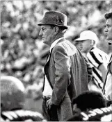  ?? DAYTON DAILY NEWS ARCHIVE ?? Cincinnati Bengals head coach Paul Brown photograph­ed in 1972. Brown founded the Cleveland Browns and then went on to found the Cincinnati Bengals.