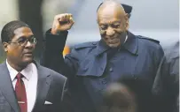  ?? MATT SLOCUM/THE ASSOCIATED PRESS ?? Bill Cosby arrives Wednesday for his sexual assault trial at the Montgomery County Courthouse in Norristown, Pa. The jury has begun deliberati­ons.