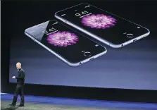  ?? ERIC RISBERG/AP FILES ?? Apple CEO Tim Cook promises that Apple will “give users more visibility into the health of their iPhone’s battery” and let people see if their battery’s age affects their phone’s performanc­e.”