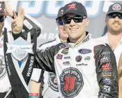  ?? RICK SCUTERI/AP ?? Kevin Harvick used last week’s points deduction by NASCAR to fuel him to his third straight win.