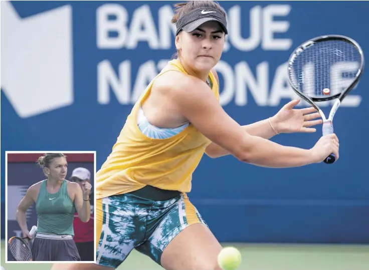  ?? PHOTO D’ARCHIVES AGENCE QMI ?? La Canadienne Bianca Andreescu affrontera la cinquième joueuse au monde, Simona Halep (mortaise), demain, lors des finales de la WTA en Chine.