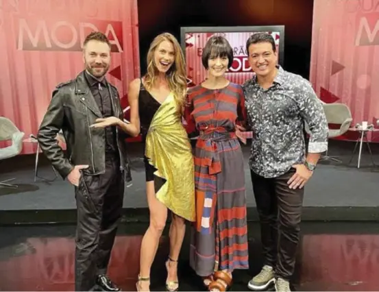  ?? SBT/DIVULGAÇÃO ?? Lucas Anderi, Renata Kuerten, Vanessa Rozan e Rodrigo Cintra no Esquadrão da Moda