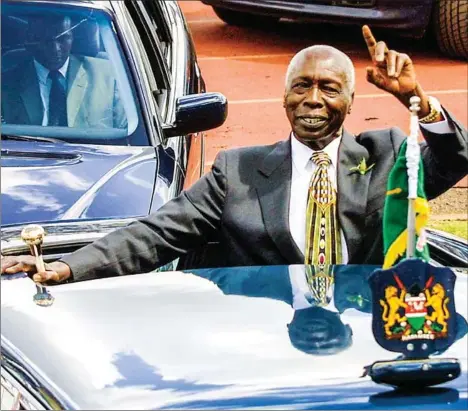  ?? AFP ?? Former Kenyan President Daniel Arap Moi, seen here in 2002, has died at 95.