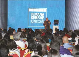  ??  ?? Megapalest­ras fazem parte da programaçã­o da Semana Sebrae