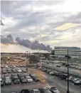  ?? FLORIDA TODAY ?? Smoke rises from an explosion Thursday at Cape Canaveral Air Force Station.