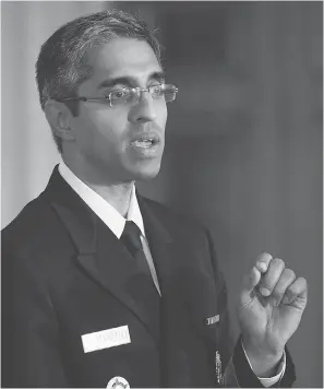  ?? 2015 AP PHOTO BY ANDREW HARNIK ?? Vivek Murthy, the Surgeon General from 2014 to 2017, now serves as an independen­t member of the NCAA’s board of governors.